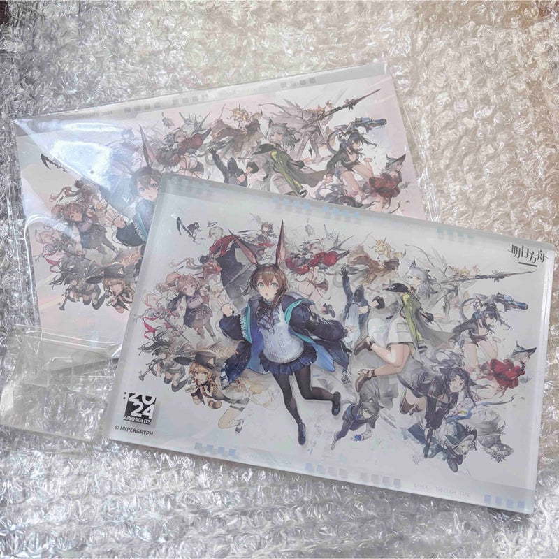 Arknights merchandise: acrylic blocks, acrylic stands...
