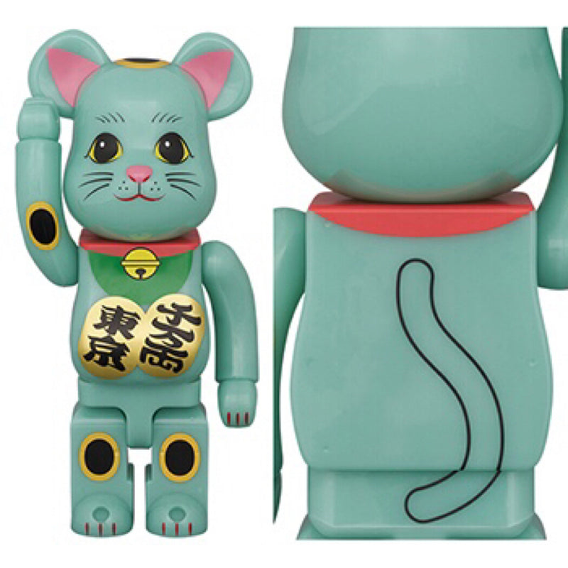 Tokyo Solamachi Maneki-neko (beckoning cat) Ten Million Ryo / Tokyo Jade 400% Bearbrick /...