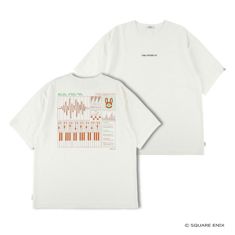 FINAL FANTASY XIV Digital Mixer Tee White T-shirt XL size...