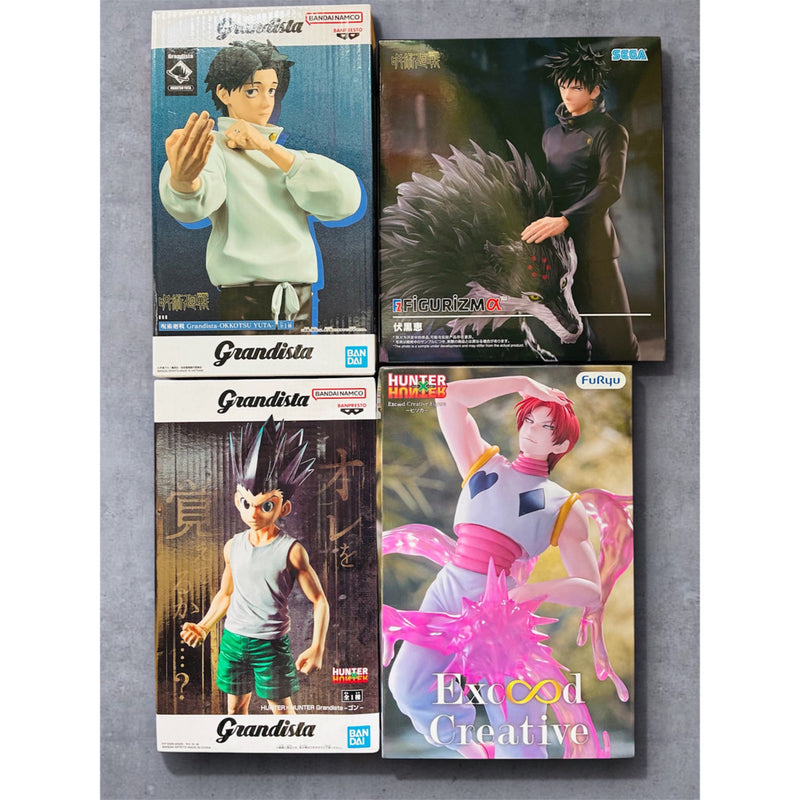 [Brand New, Unopened] Jujutsu Kaisen & Hunter x Hunter Figure Set (4 pieces)...