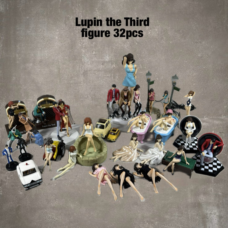 Early 2000s vintage Lupin III figures, bundle of 32 items...