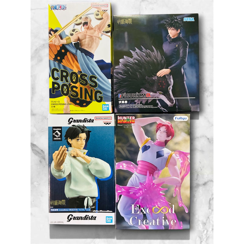 Popular anime prize figure set of 4: Enel, Megumi Fushiguro...