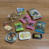 Collecting miniature Petit Samples of convenience store food items...