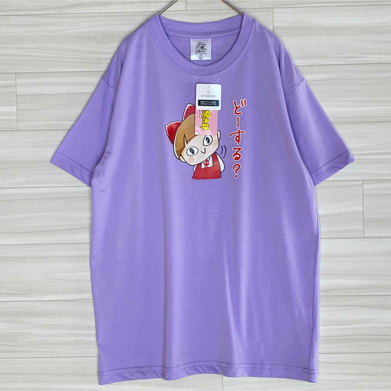 [Unused] GeGeGe no Kitaro T-shirt, Cat Girl, Purple, Size L, Anime...