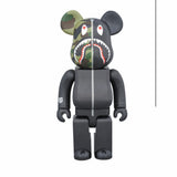 1st CAMO SHARK BE@RBRICK 1000% BLACK Medicom Toy ...