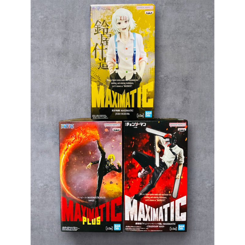 Prize Figure 3-Piece Set: Suzuya Juuzou, Sanji, Chainsaw Man...