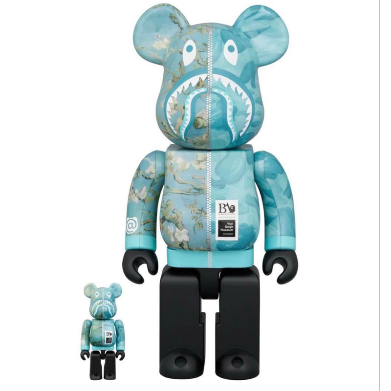 BE@RBRICK BAPE Van Gogh SHARK 100% 400%