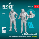 A-10?? Thunderbolt II pilot and airman (in a standing position - scene 1) 1:48 Model