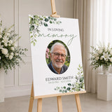 Personalised Funeral Sign | Funeral Photo Board, Memorial Funeral Welcome Sign Model