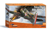1/48 Dora Wings dw48017 French Marcel Bloch MB.151C.1 Plastic Model Kit Model