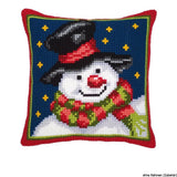 Vervaco stamped cross stitch kit cushion Snowman, DIY Model