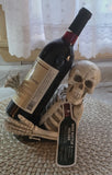 Skeleton Decorative Poly Resin Wine Bottle Holder Spooky Halloween Tabletop Model