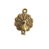 20pcs 14.7*20mm Dark Gold peacock flower design charms H0992 Charms