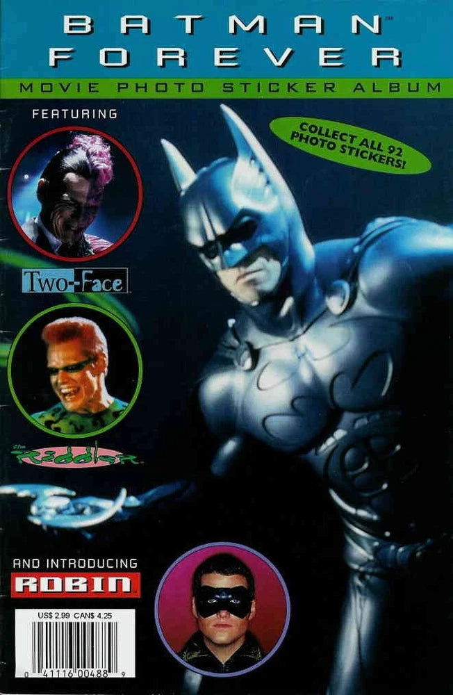 Batman Forever Movie Photo Sticker Album #1 FN; Topps | w/Bag+Board Model