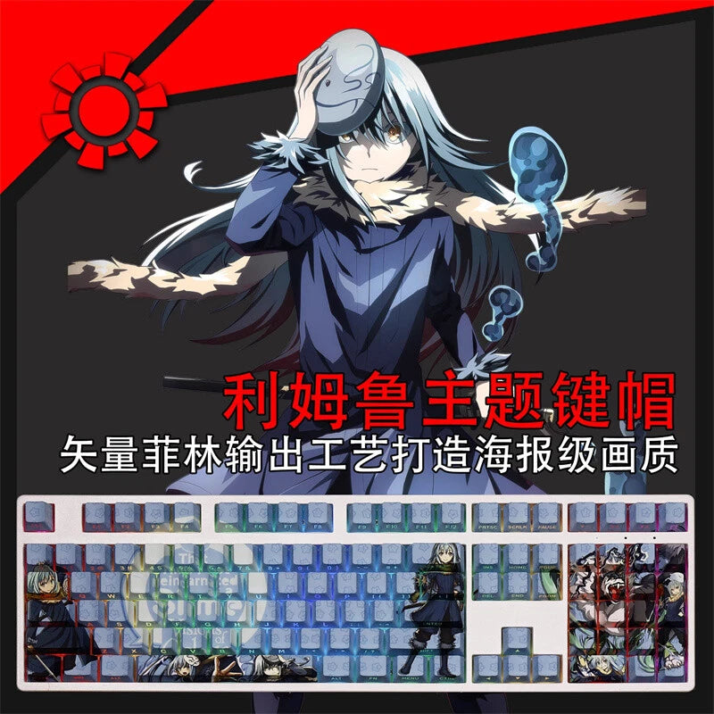 That Time I Got Reincarnated as a Slime Rimuru Tempest keyboard keycaps 108keys Model