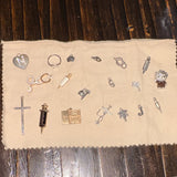 19 pc Mixed Metal Charm Lot Silver/Gold Tone Pendants: Charms