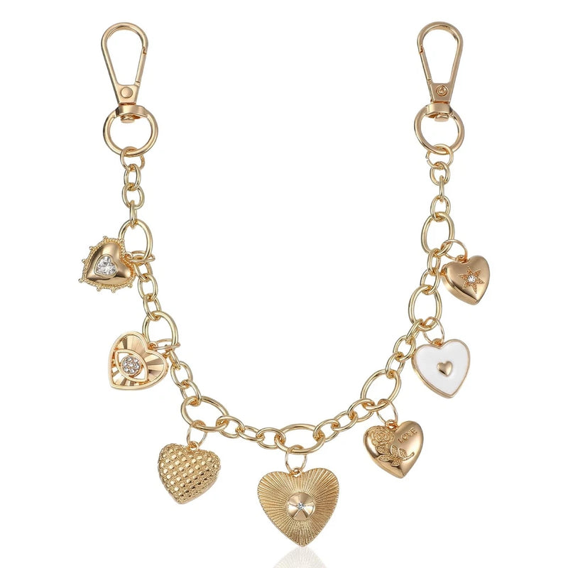 Purse Chain Charm, Gold Bag Charm for , Heart Gold Charms for Handbags/Tote B... Charms