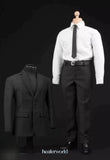 1Set Fashion White Shirt Model For Male Agent Suit 12" Action Figure 1/6 Model