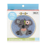 Birch Punch Needle Kit Kids Beginner Koala Inc Threads 15x24cm Model