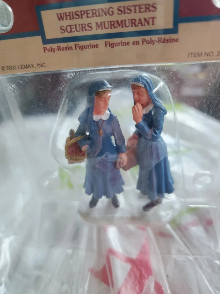 2002 Lemax Village Collection "Whispering Sisters" poly-resin figurine, RARE! Model