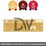 ABKO K660S V2 Kyle Optical axis V2 Gaming Mechanical Keyboard Yellow Model