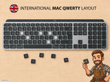 Logitech MX Keys for Mac Space Gray ? UK QWERTY, Keys / Keycaps & Mechanism Model