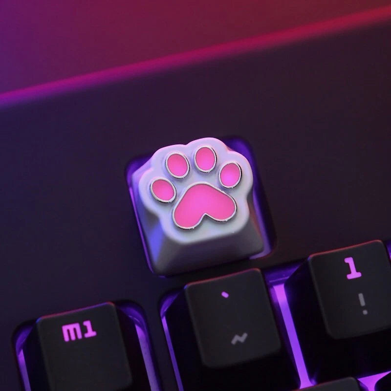 Cute Cat Claws keycaps Zinc Alloy Keycap For Cherry MX Mechanical Keyboard Model