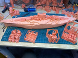 3D Printed 1/350 U.S. Navy Battleship Californian Unpainted Model Kit NEW Model