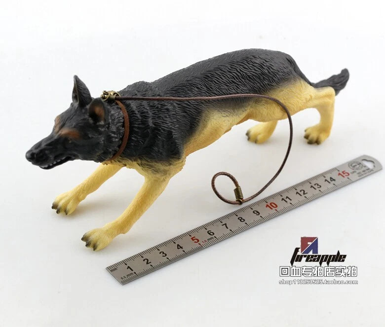 1/6 Scale German Shepherd Dog Model With Leash Police Dog For Action Figure Model