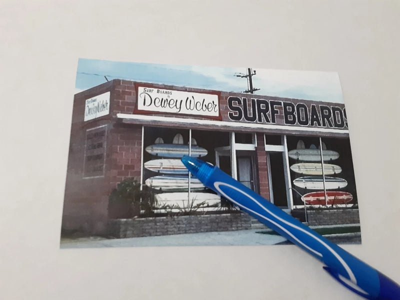 DEWEY WEBER SURFBOARDS 1960s STOREFRONT,  4X6 GLOSSY COLOR REPRINT PHOTO Model
