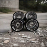 1/24, 1/25,1/18 scale Model Truck  wire Rims/ with low profile tires Model