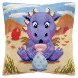 CDA stamped cross stitch kit cushion "In a Desert", 40x40cm, DIY Model