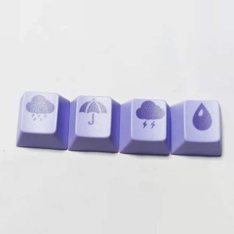 4pcs PBT Keycap Modifier Key Spare Part for Mechanical Keyboard R4 Part Model