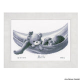 Vervaco Counted cross stitch kit Baby in hammock, DIY Model