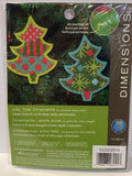 Jolly Tree Ornaments 5 Kits Counted Cross Stich & Felt Dimensions Christmas DIY Model