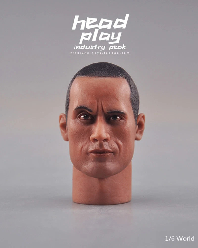 1/6 Scale Young The Rock Johnson Head Carving Sculpt Model Toys Model