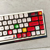 Red Mario Keycap Set PBT Translucent Dyesub for Cherry MX Mechanical Keyboards Model