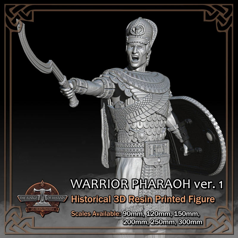 Egyptian Warrior Pharaoh 1 - Scale 1/18 to 1/6 - 3D Resin Printed Figure Model Model