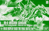 1/144 HGUC RX-0 Unicorn Gundam (Destroy Mode) + Head Display Base Final Battle V Model