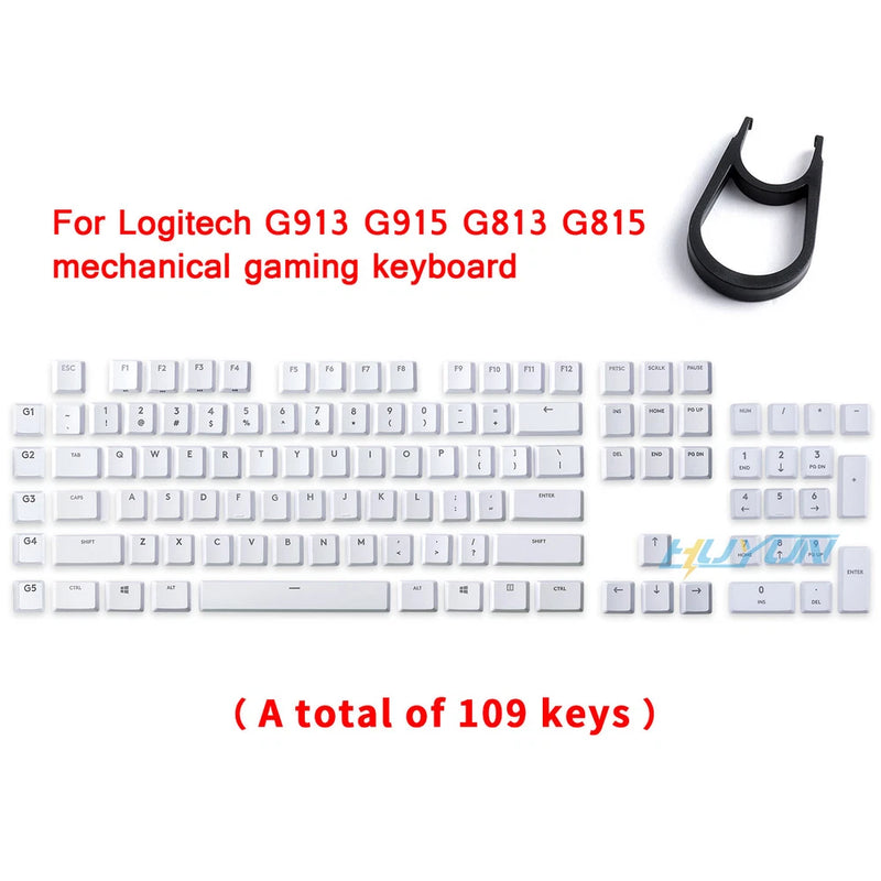 Replacement G915 TKL key caps White for Logitech G813 G913 G815 G915 Keyboard Model