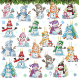 Christmas Diamond Art Ornaments Snowman Painting, Colorful 20 Pcs Model