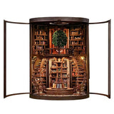 NEXTIPS DIY Wooden 2-Story Book Nook Kit: Spiral Staircase & Home Decor Model