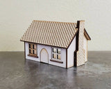 Dollhouse Miniature 1:144 Scale Kit House 1 1/2 Story with Chimney Model