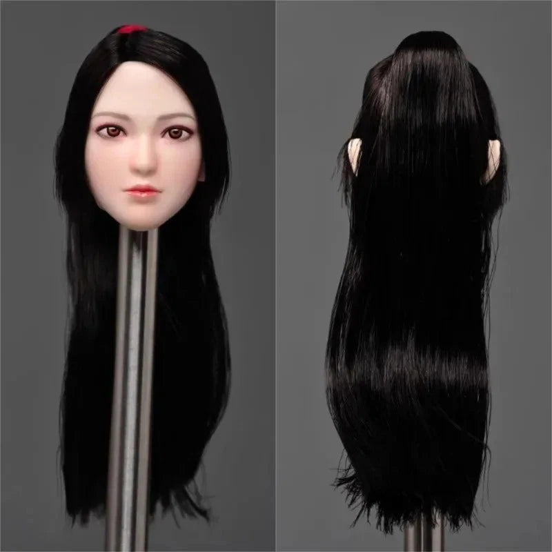 1/6 Ancient Head Craving Long Hair Female Head Sculpt Model Action Figure Model