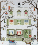 Cross Stitch "New England Homes: Winter". Embroidery Kit Unprinted ??anvas Bothy Model
