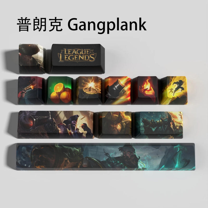 League of Legends Themed Keycaps Gangplank 12 keys OEM high degree Model