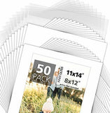 4-Ply 50 Pack 11x14 White Clear Frame Backer Boards Acid-Free Backer Sheets Model