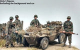 1/35 Scale Die-Cast Resin Figure Model Kit Soldiers and Driver 5 Figures(No Car) Model