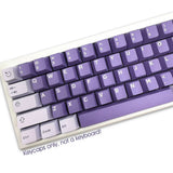 Purple White Double-shot Keycaps Set Cherry Profile for MX Mechanical Keyboards Model
