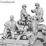 1/35 Resin Figure Model Kit WWII US Army M8 Crew 4 Figures Unassembled Unpainted Model